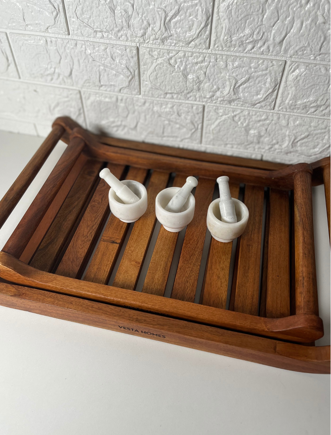  Vesta Homes Medium Wooden Serving Tray for Home