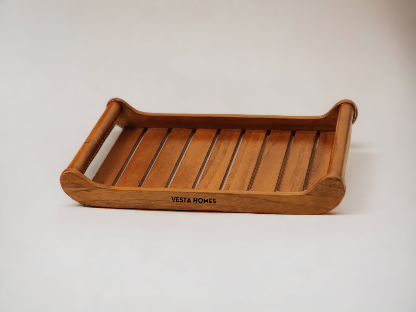 Romper Large Teak Wood Tray