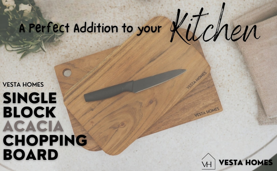 Aiden Large and Thick Single Block Acacia Wood Chopping Board