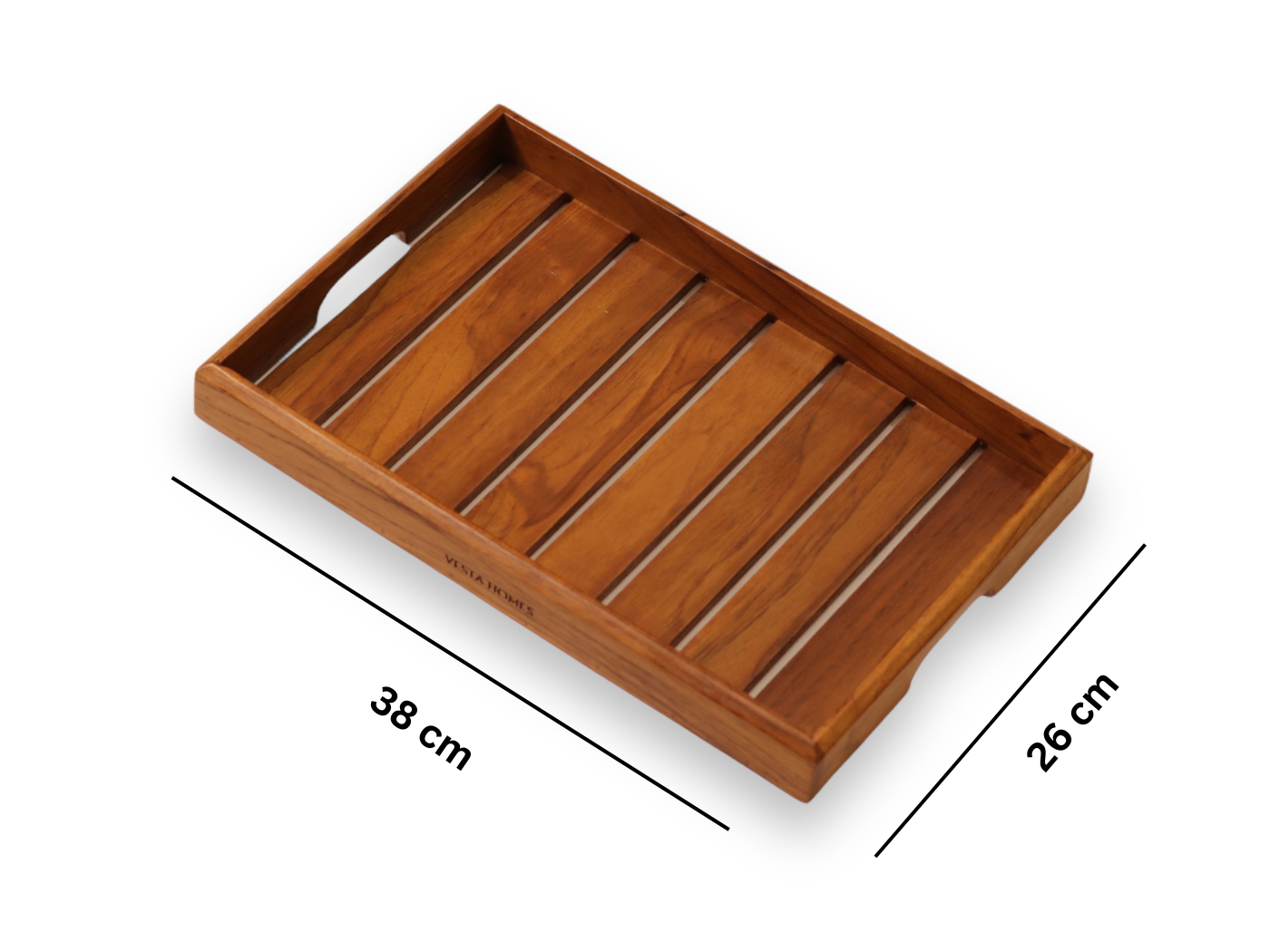 Rivika Large Teak Wood Tray