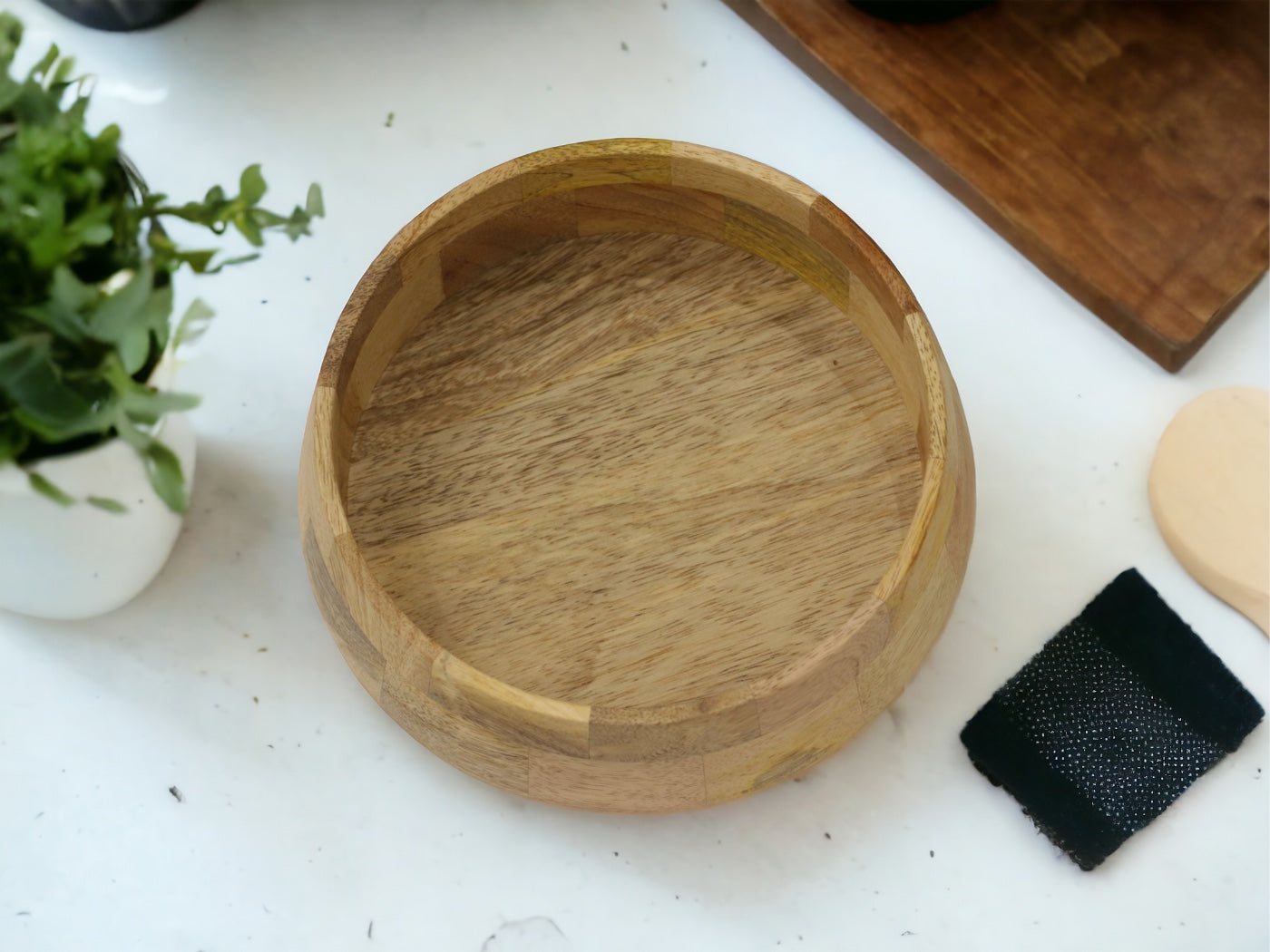 Thalia Wooden Serving Bowl