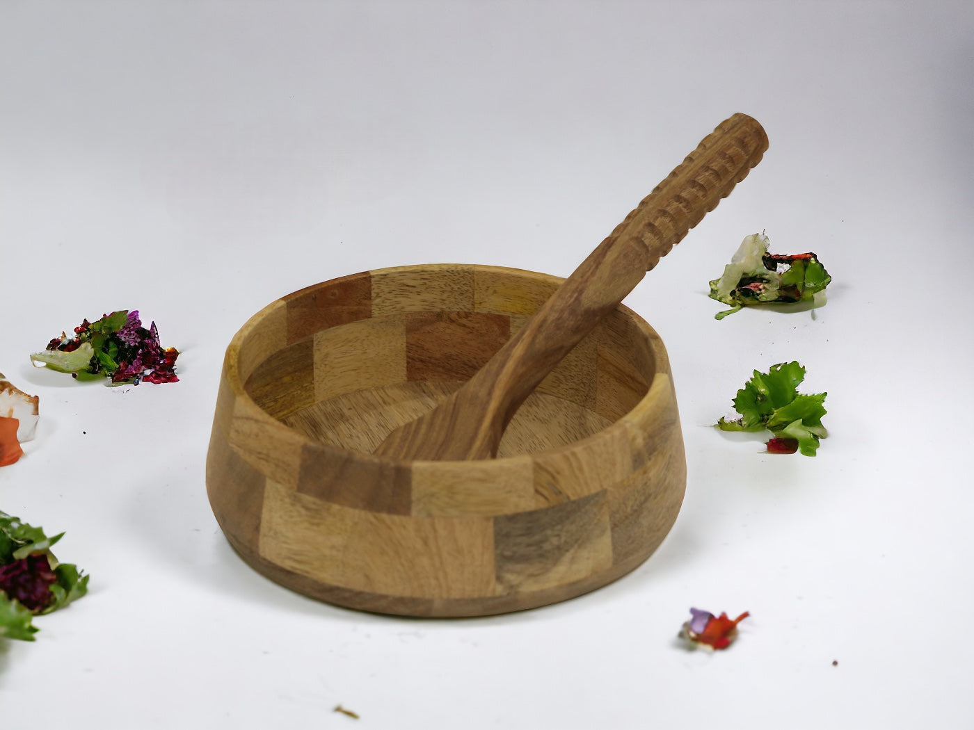 Thalia Wooden Serving Bowl