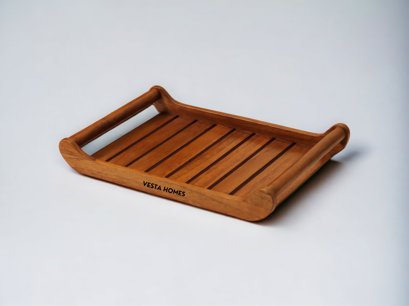 Romper Large Teak Wood Tray