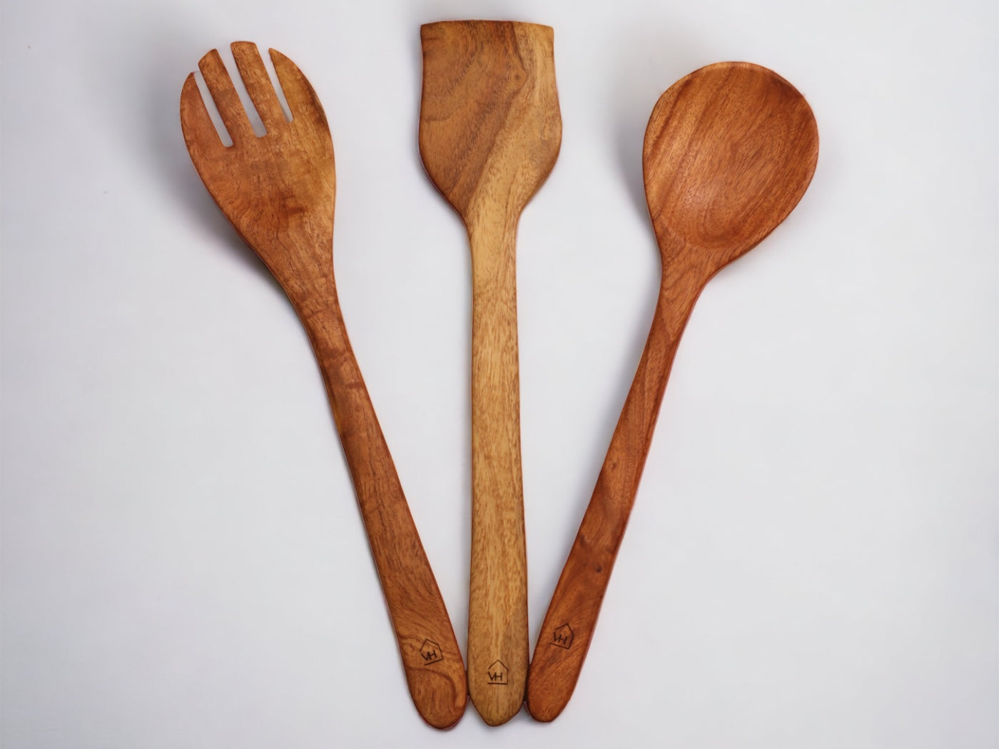 Neem Wood Kitchen Cooking Spoons Set of 3