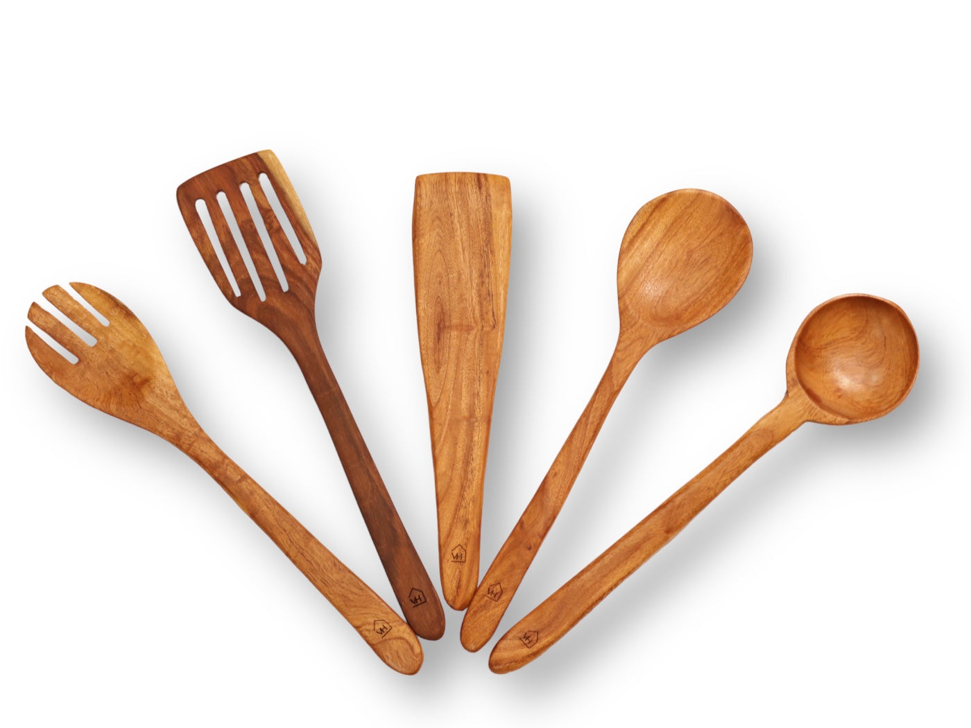 Neem Wood Kitchen Cooking Spoons Set of 5