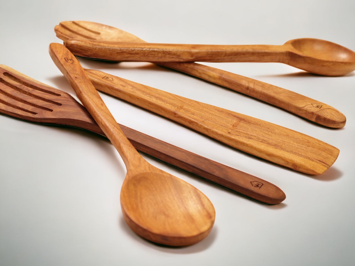 Neem Wood Kitchen Cooking Spoons Set of 5