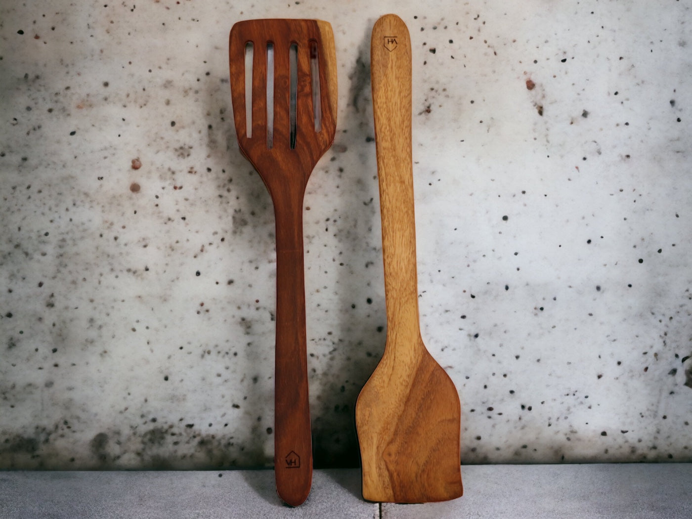 Neem Wood Kitchen Cooking Spoons Set of 2
