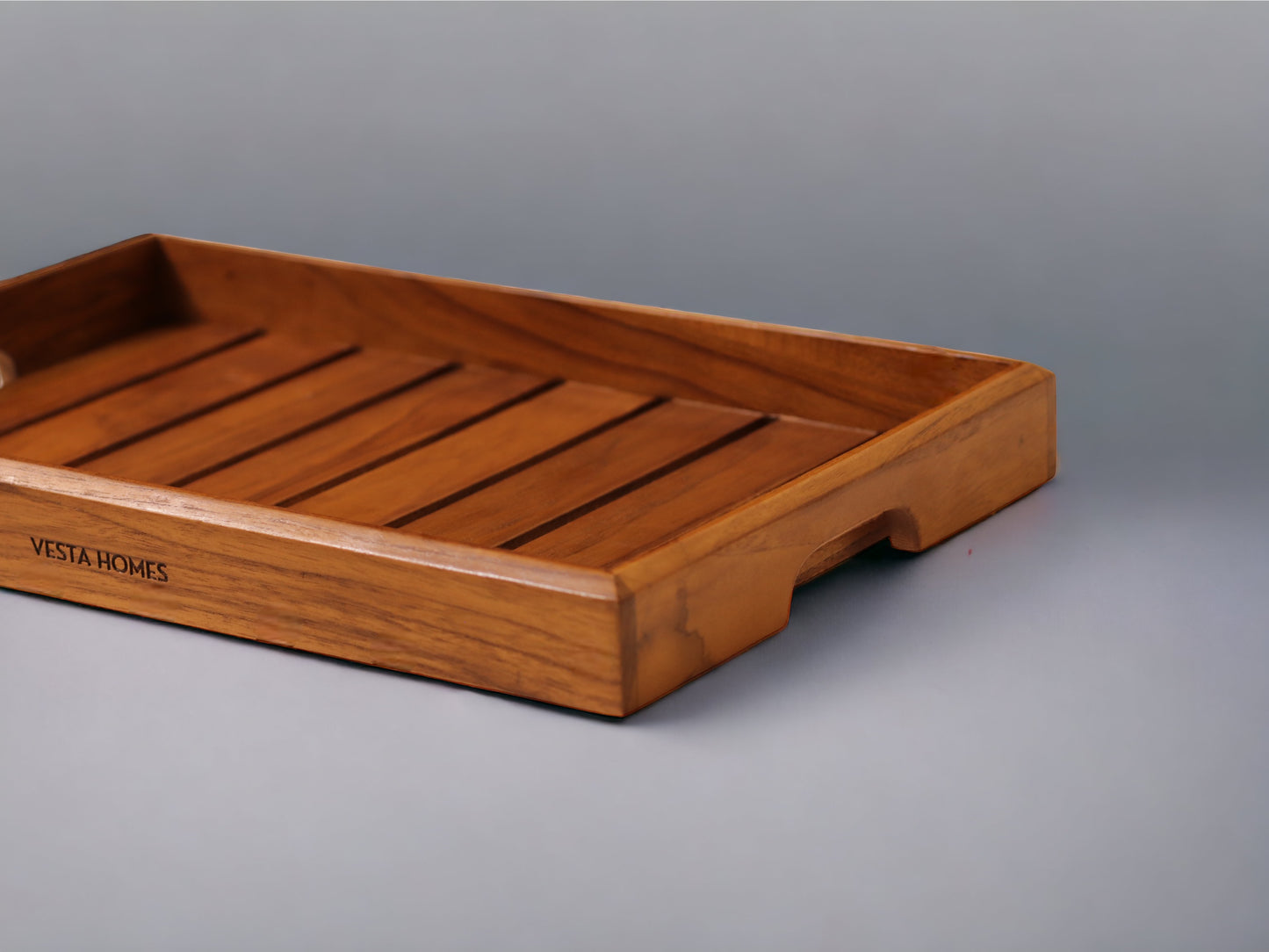 Rivika Large Teak Wood Tray