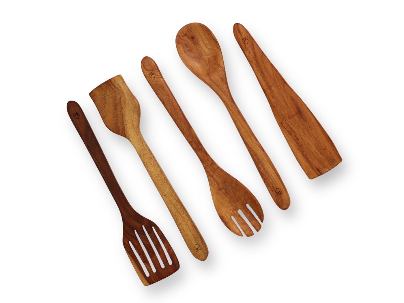 Neem Wood Kitchen Cooking Spoons Set of 5