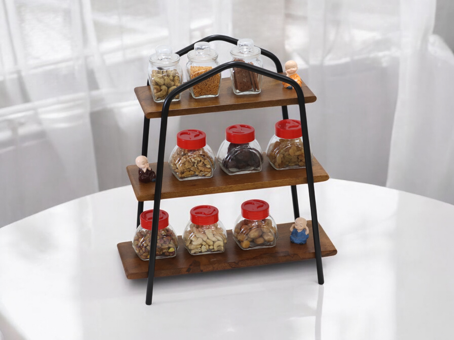 Canton Wooden and Iron 3 Tier Shelve
