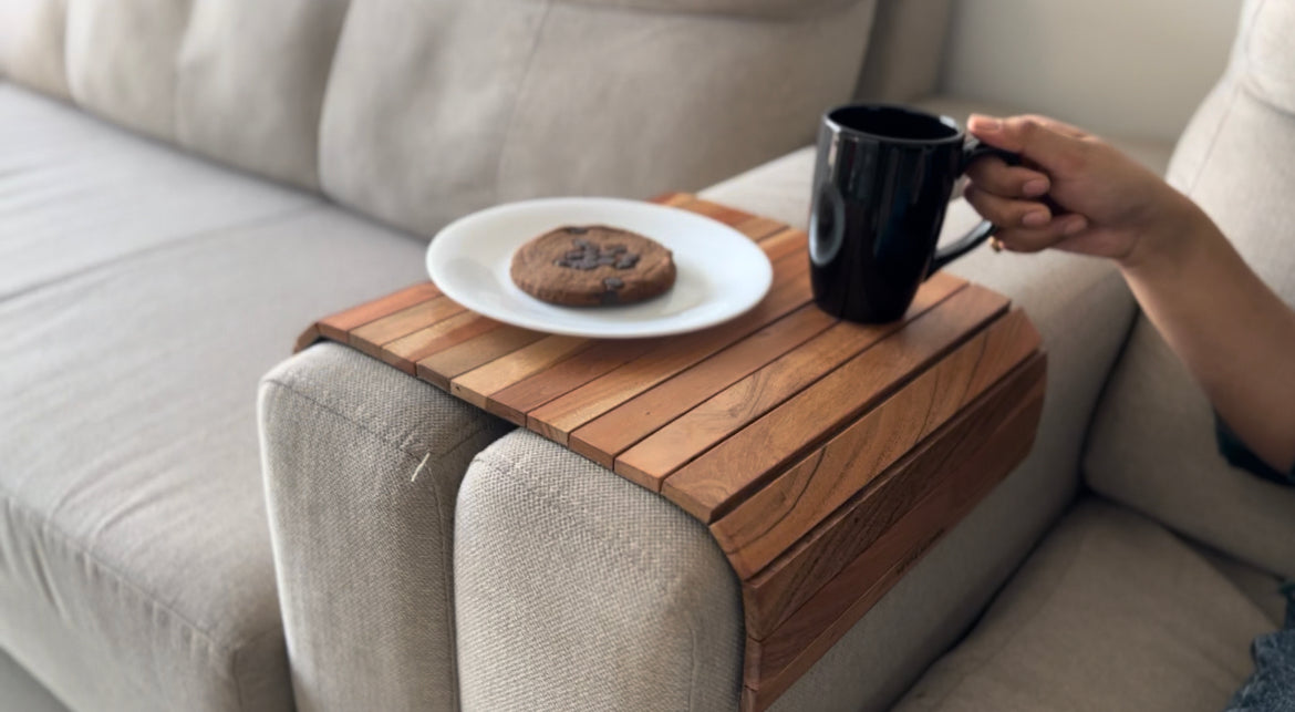 Zgodan Acacia Sofa Arm Tray/ Dinning Mat