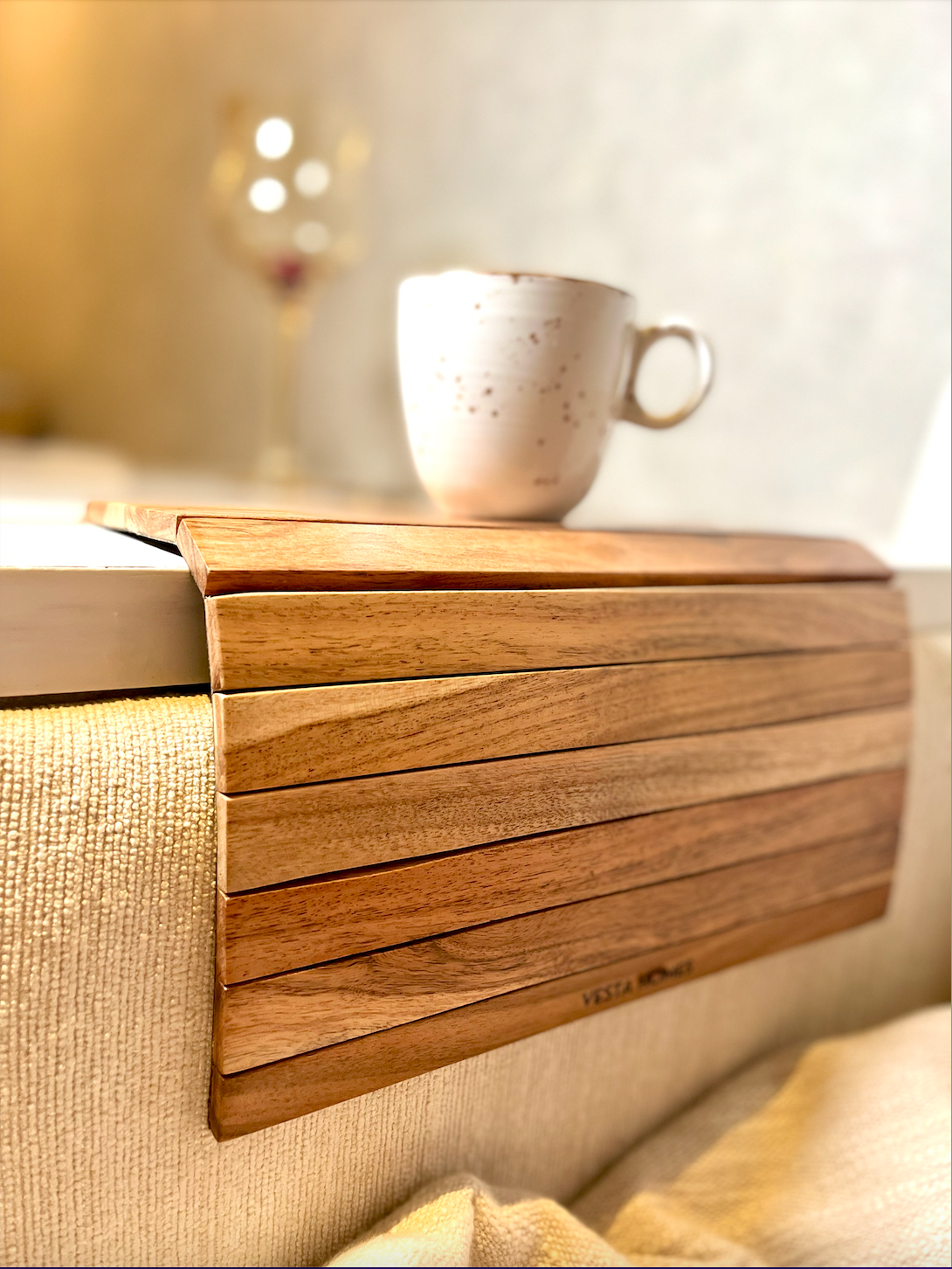 Zgodan Acacia Sofa Arm Tray/ Dinning Mat