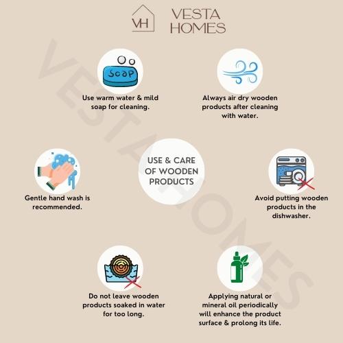 wooden products care instructions