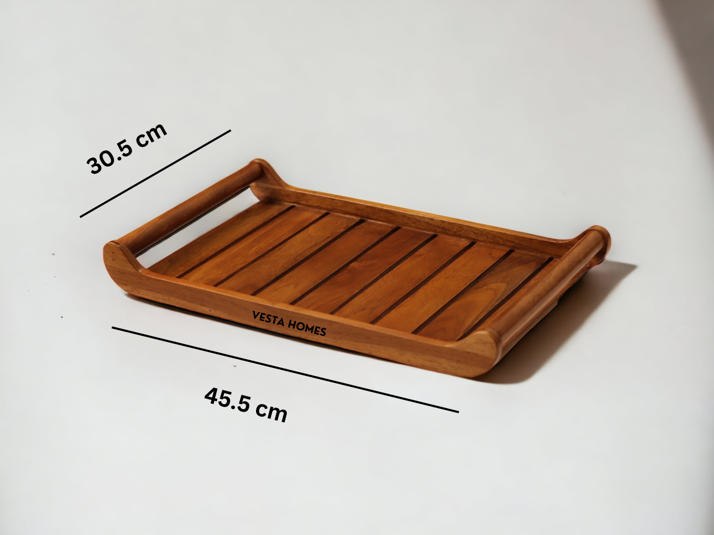 Romper X-Large Teak Wood Tray