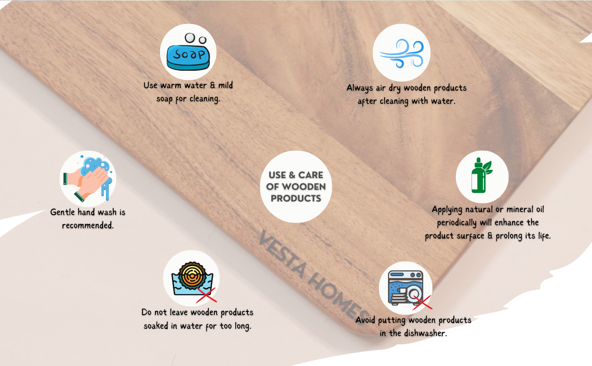 Use and care for wooden products