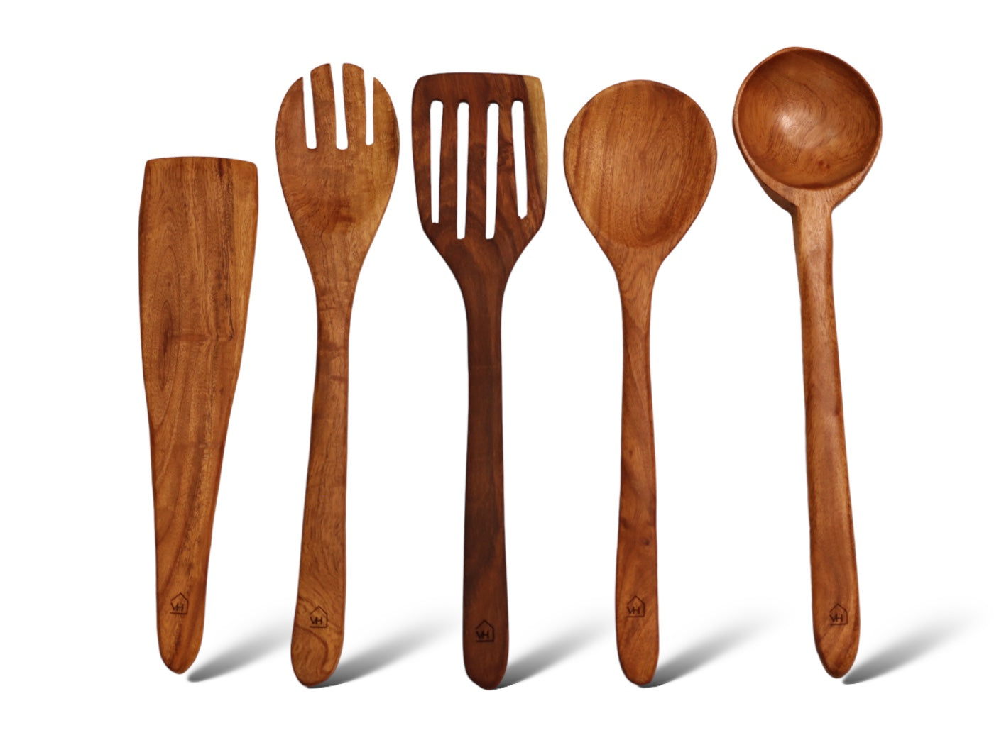 Neem Wood Kitchen Cooking Spoons Set of 5