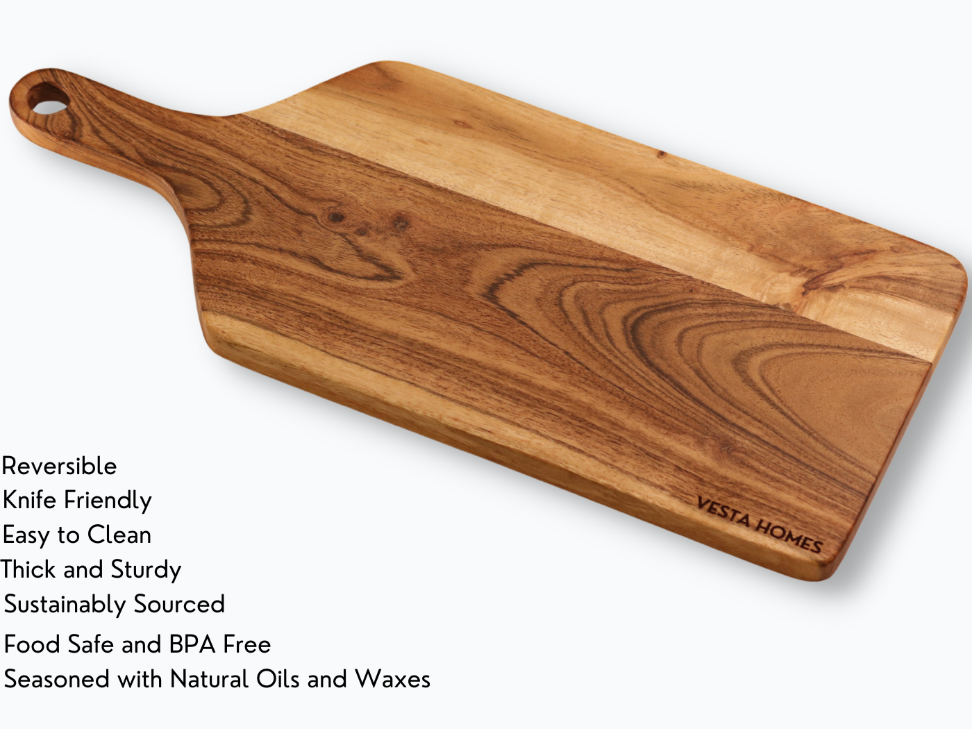 Features of a wooden chopping board
